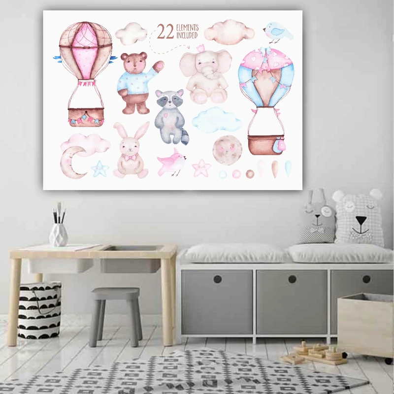 استیکر دیواری طرح اتاق کودک مدل کالکشن کد SD7146