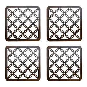 زیر لیوانی مدل G64 مجموعه چهار عددی به همراه استند