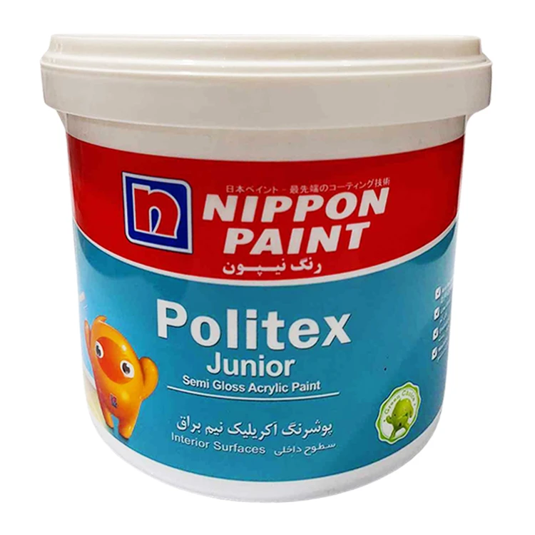 رنگ اکریلیک نیمه براق نیپون مدل politex  وزن ۴ کیلوگرم
