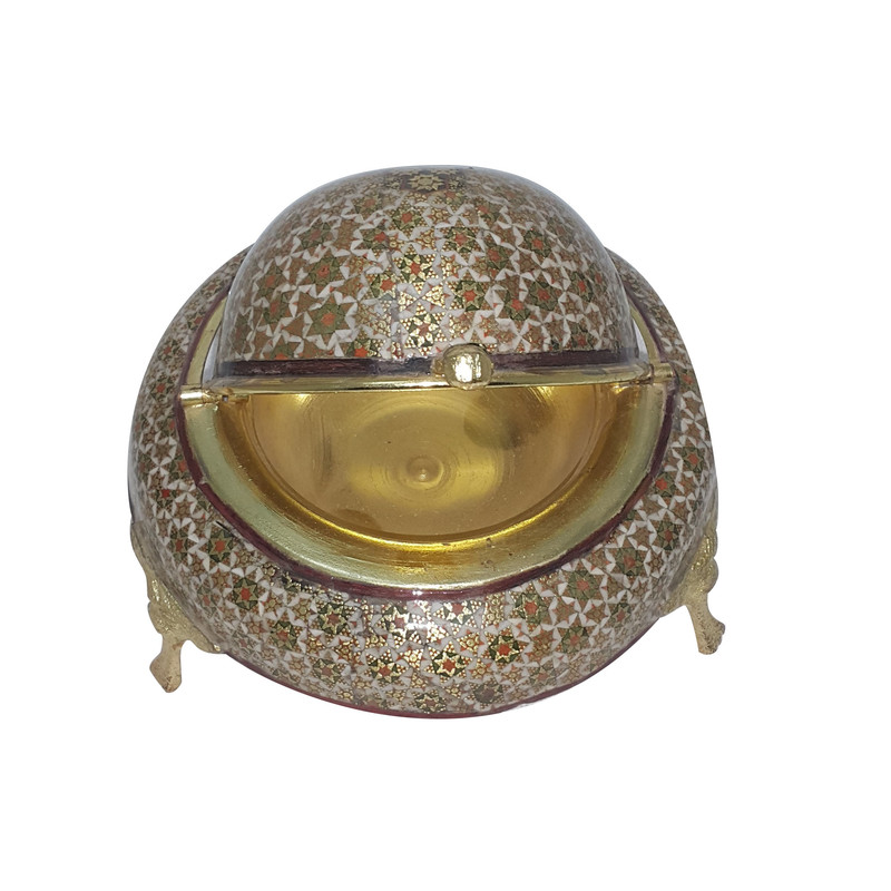قندان خاتم کاری مدل درب چرخان کد 013
