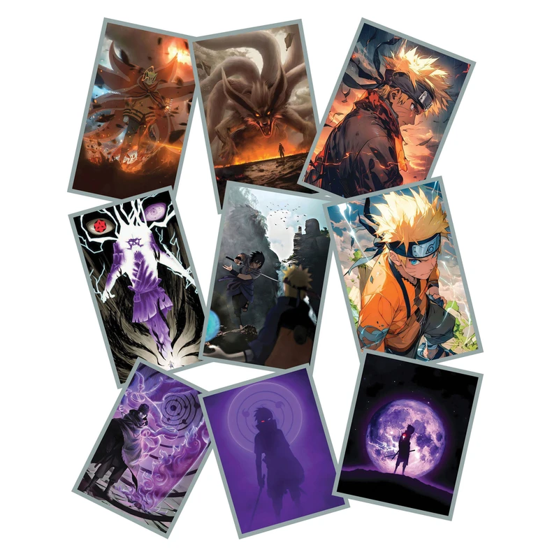 استیکر لپ تاپ طرح ناروتو و ساسکه کد 2017 مجموعه 9 عددی