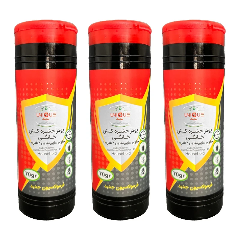 حشره کش یونیک مدل ساس کش وزن 70 گرم مجموعه 3 عددی