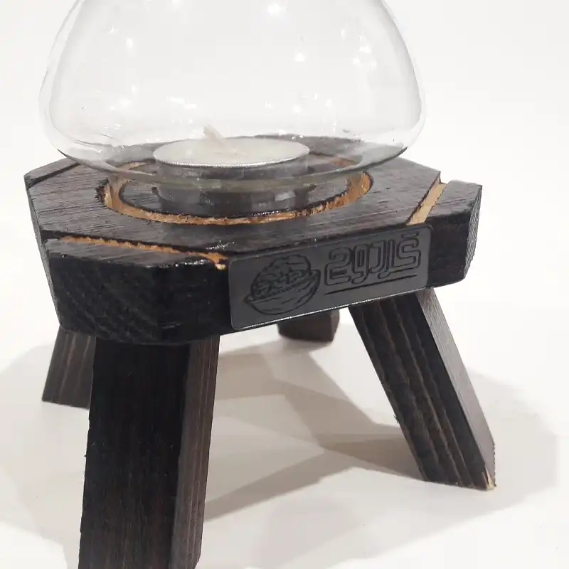 جاشمعی چوبی گردوچ مدل فانوس کد 6000