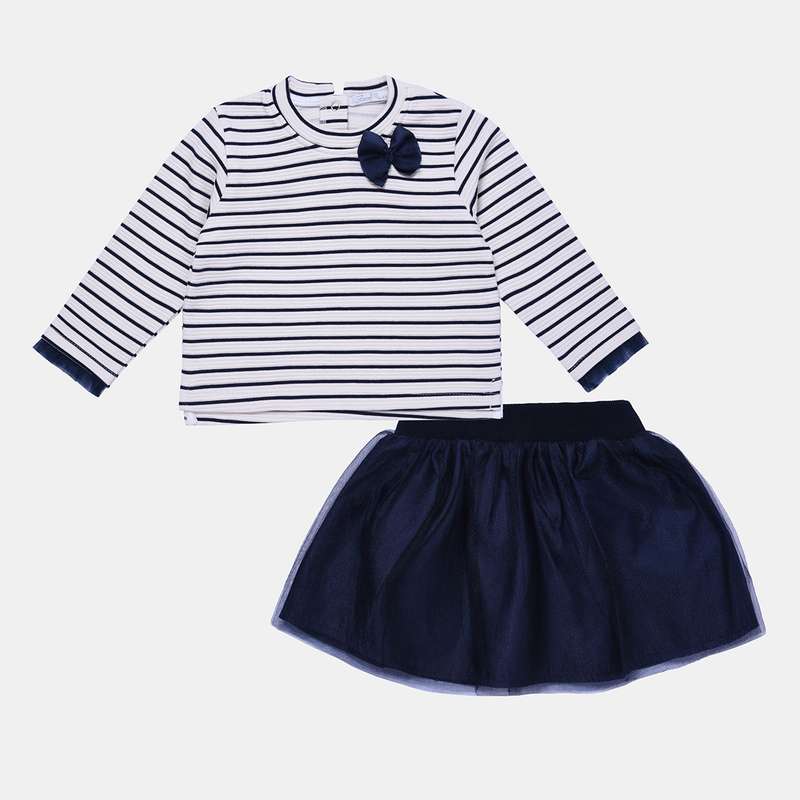 ست تیشرت و دامن نوزادی فیورلا مدل  نلین کد 21512