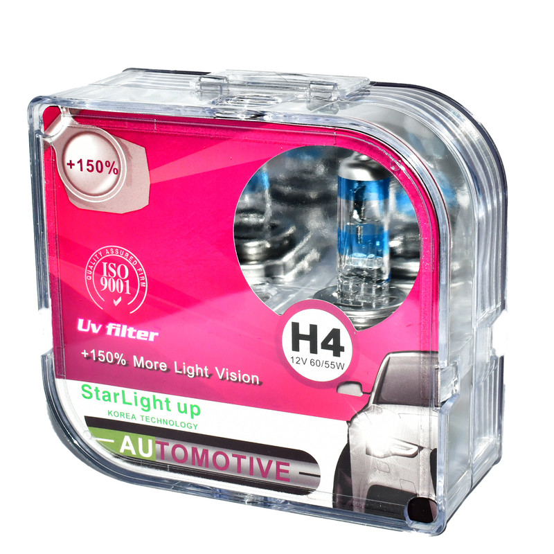 لامپ خودرو استارلایت مدل H4 افزایشی بسته دو عددی