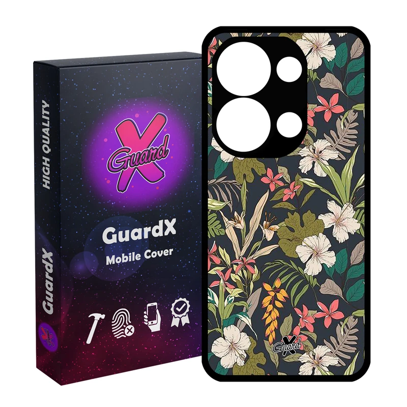 کاور گارد ایکس طرح گل مدل Glass10222 مناسب برای گوشی موبایل شیائومی Poco X6 5G / Note 13 Pro 5G