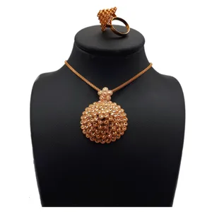 نیم ست طلا 18 عیار زنانه گل سنگ مدل تراش کد 4600 - 3764- 4599