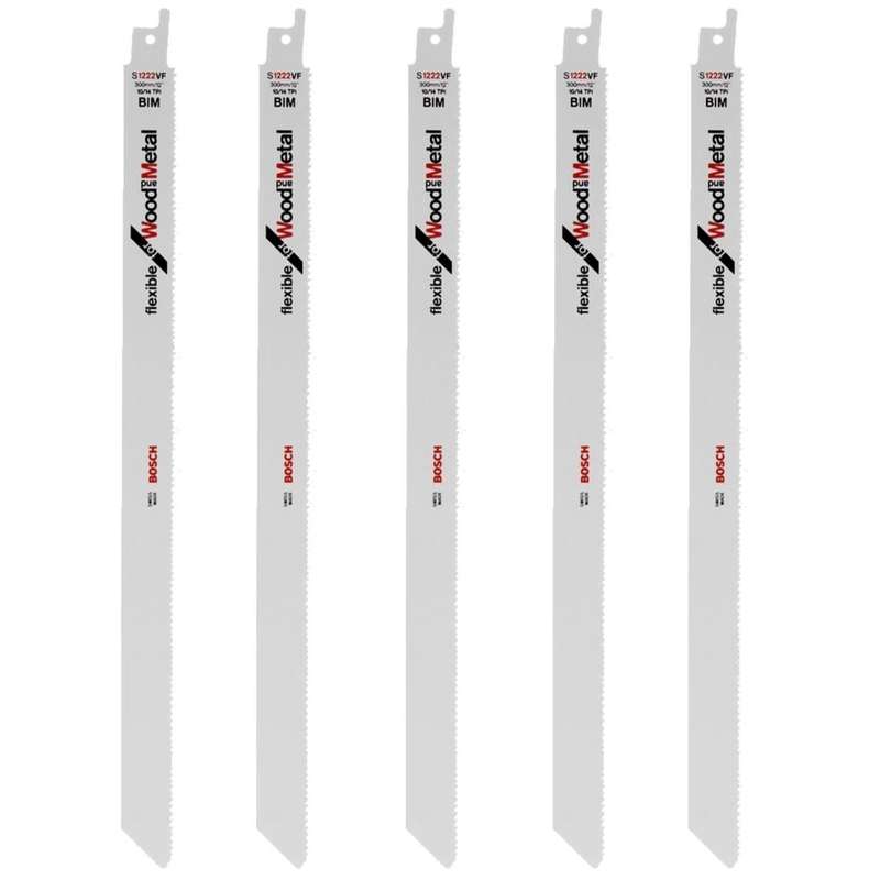 تیغ اره افقی بر بوش مدل فلز و چوب بر S1222VF-300MM مجموعه 5 عددی