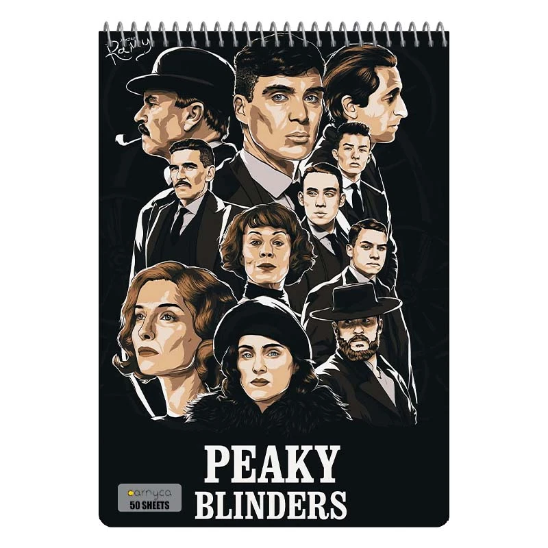دفتر نقاشی 50 برگ سیمی کارنیکا طرح پیکی بلایندرز Peaky Blinders کد 38425