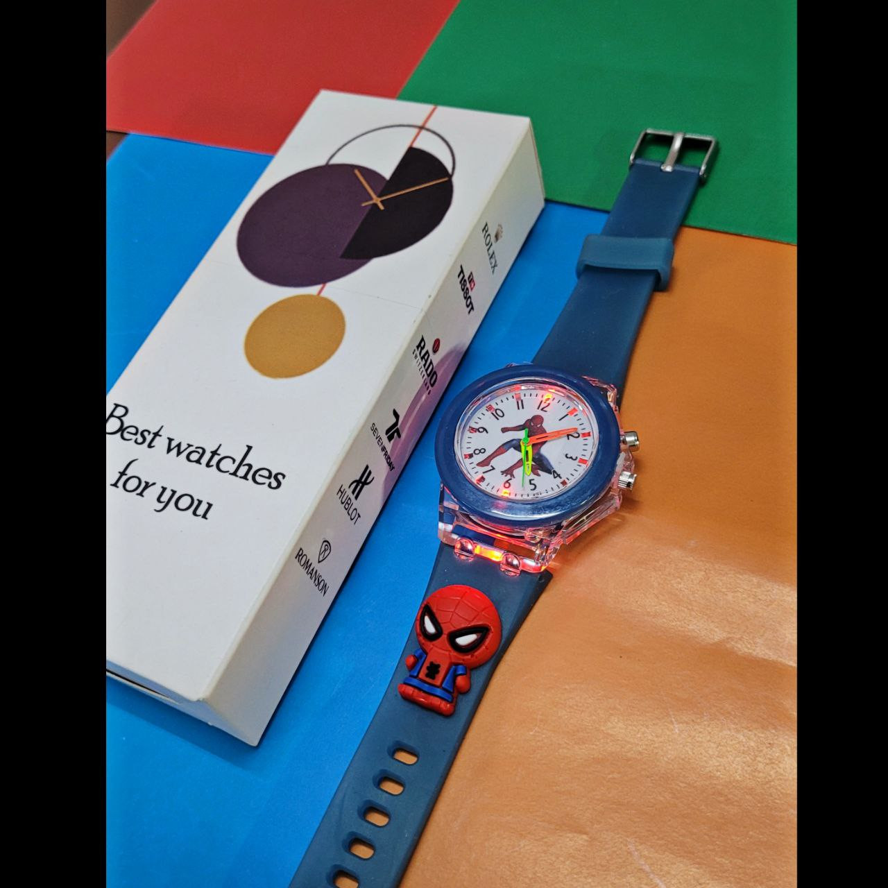 ساعت مچی  عقربه ای مدل چراغدار کد 02