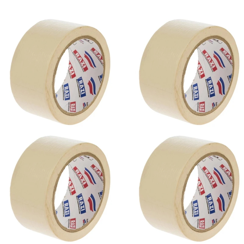 نوار چسب کاغذی رازی مدل 4804 عرض 4.8 سانتی متر بسته 4 عددی