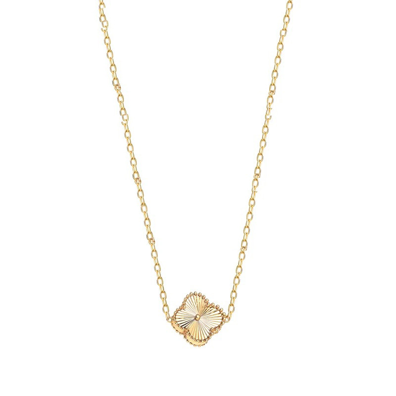 گردنبند طلا 18 عیار زنانه با زنجیر طرح ونکلیف رستا گالری مدل تراش