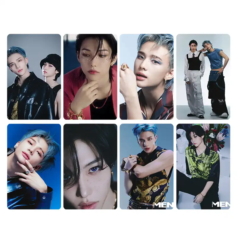 استیکر کارت مدل PH-500 طرح فتوکارت هیونجین و فلیکس استری کیدز straykids بسته 8 عددی