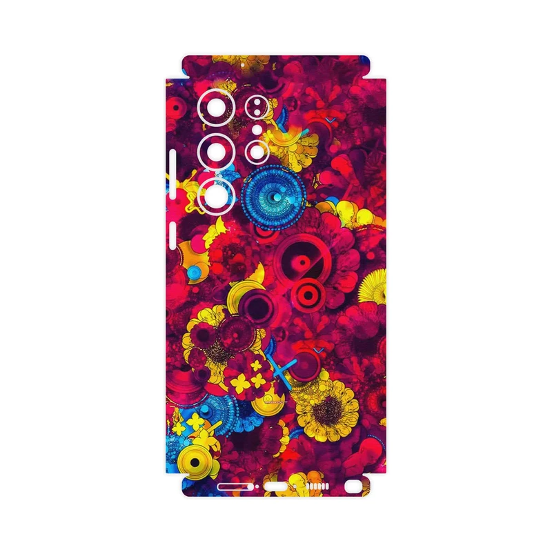 برچسب پوششی ماهوت مدل Vector Flower Garden Digital Art-FullSkin مناسب برای گوشی موبایل سامسونگ Galaxy S23 Ultra
