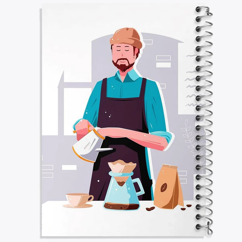 دفتر نقاشی 50 برگ خندالو مدل باریستا کافه چی کد 28140