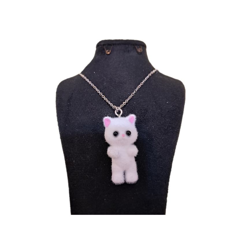 گردنبند دخترانه مدل گربه مخملی