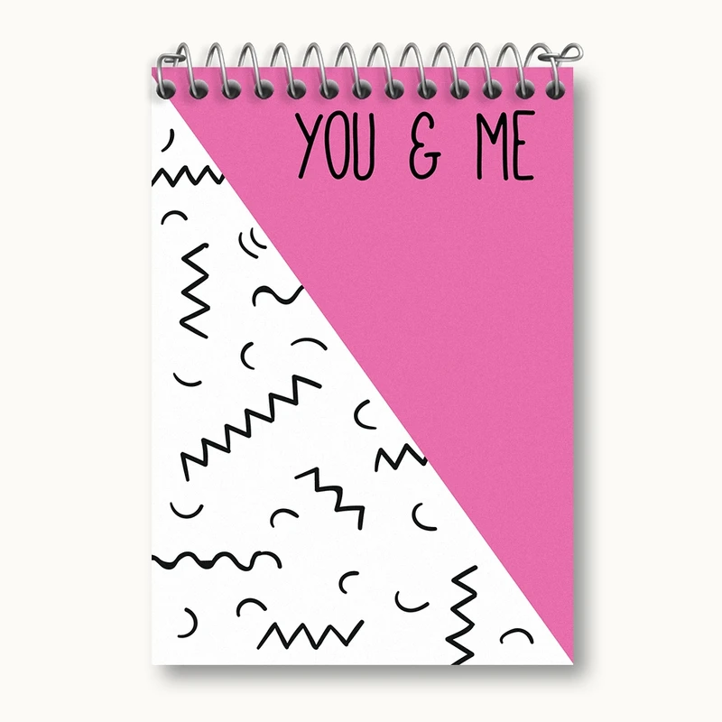 دفتر یادداشت 50 برگ خندالو مدل You And Me کد N266