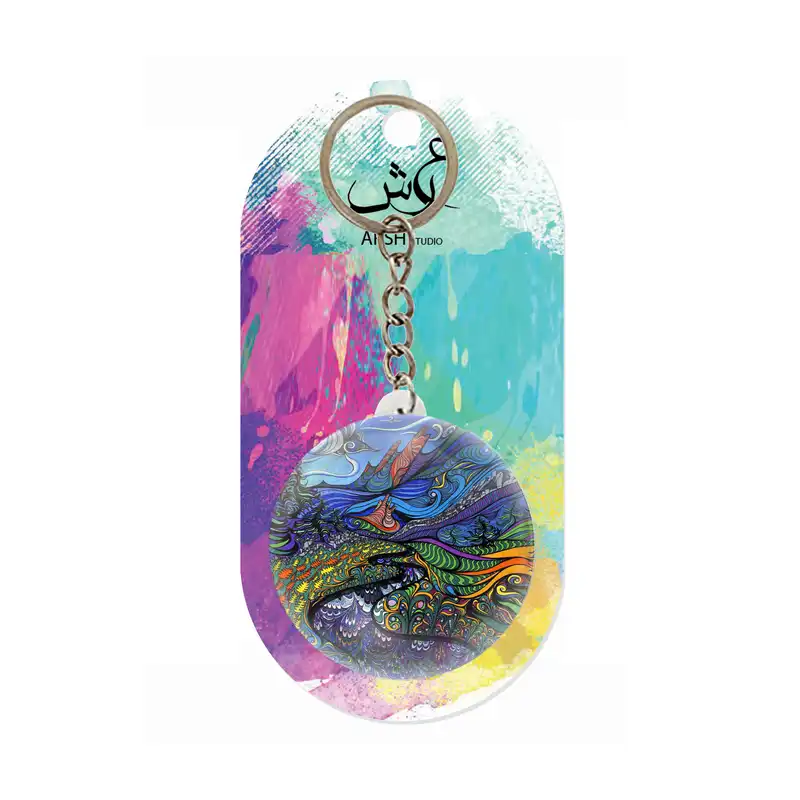 جاکلیدی عرش مدل فانتزی نئونی شبرنگ کد Asj1893