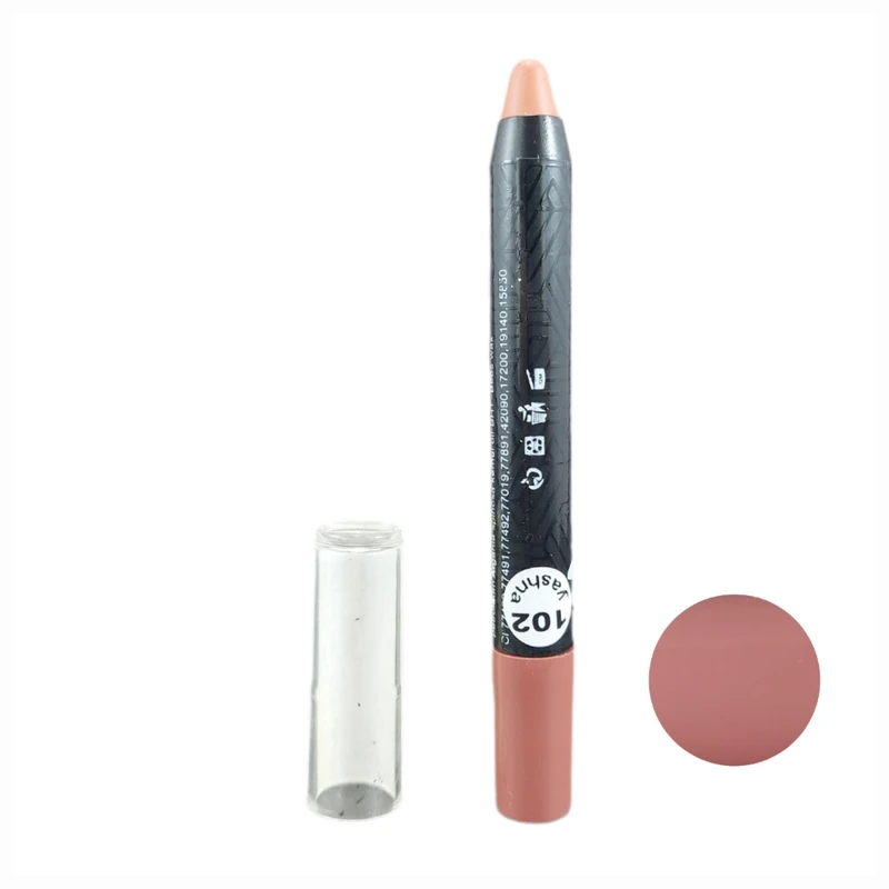 رژ لب مدادی مات یاشنا مدل مخملی شماره 102