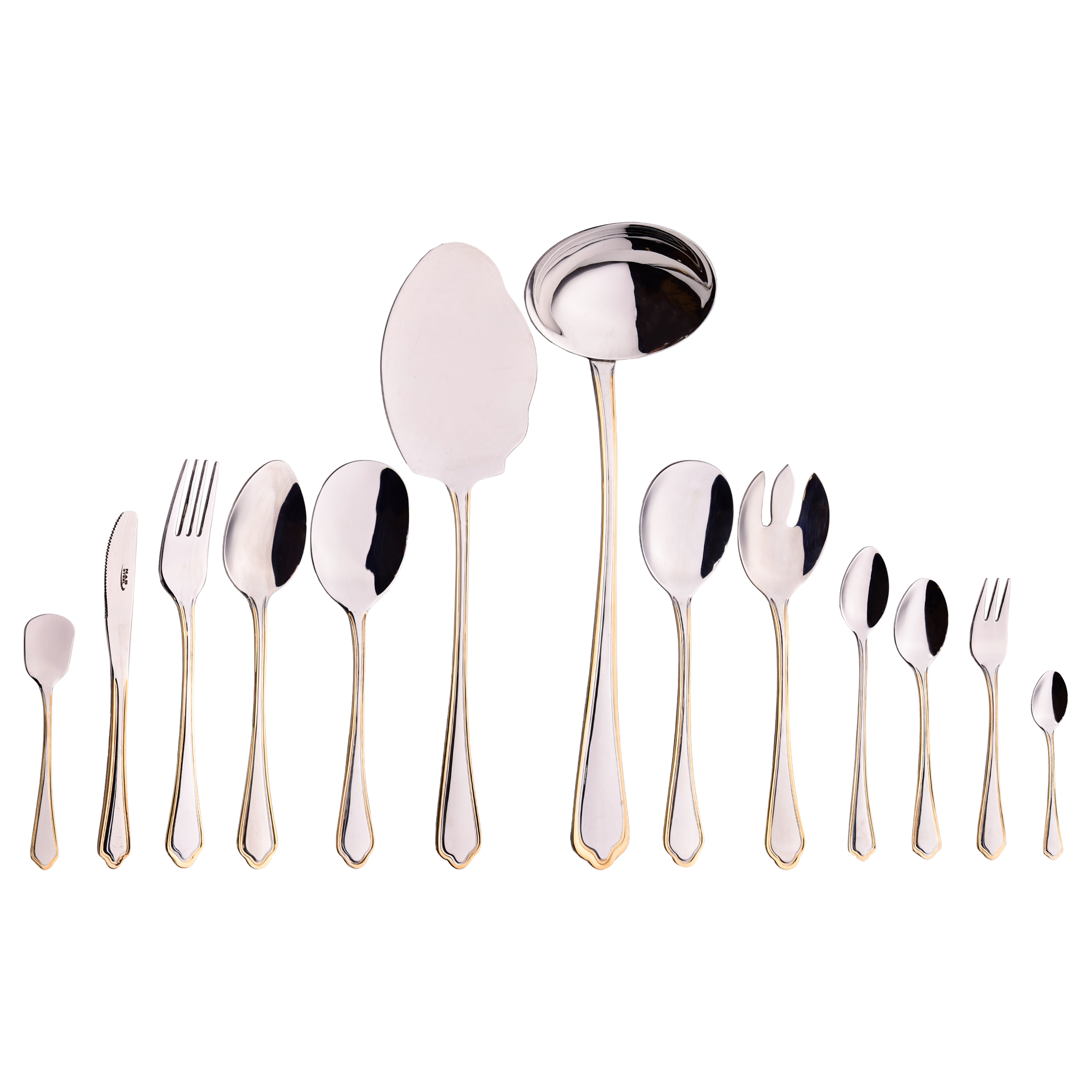سرویس قاشق و چنگال 116 پارچه ناب استیل 18 نفره مدل ونیز