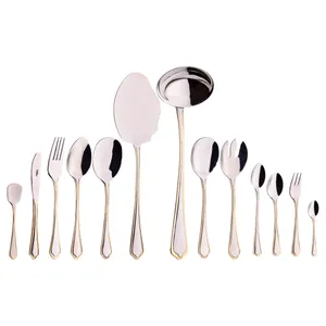 سرویس قاشق و چنگال 116 پارچه ناب استیل 18 نفره مدل ونیز