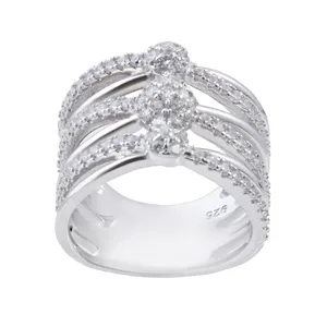  انگشتر نقره زنانه بازرگانی میلادی کد AWR-271