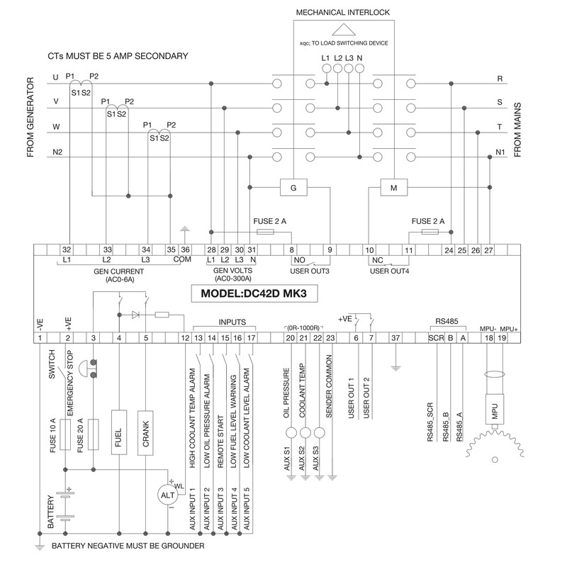 برد کنترل دیزل ژنراتور می بای مدل 42D