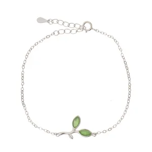 دستبند نقره زنانه گالری شمرون مدل برگ کد BNG406S0