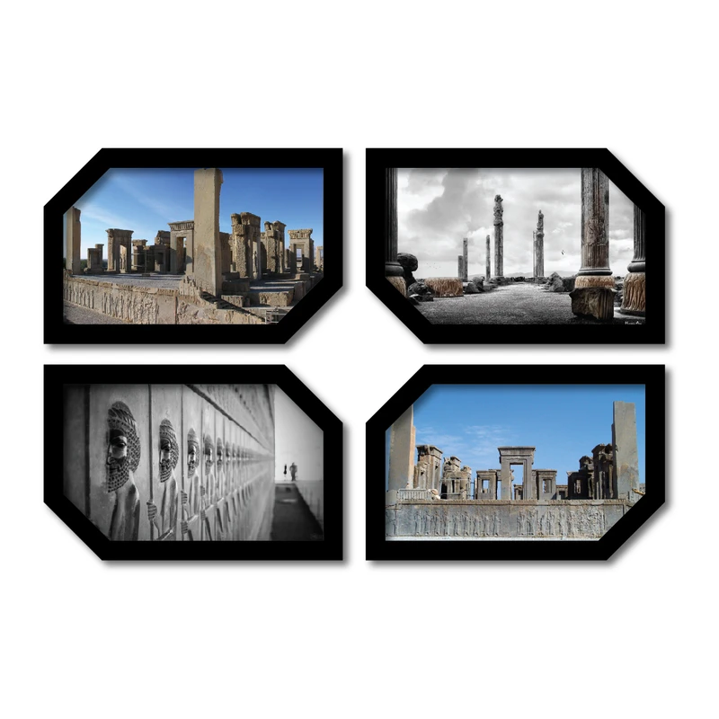 تابلو مدل گردشگری طرح آثار باستانی پاسارگاد کد 3255 مجموعه 4 عددی 