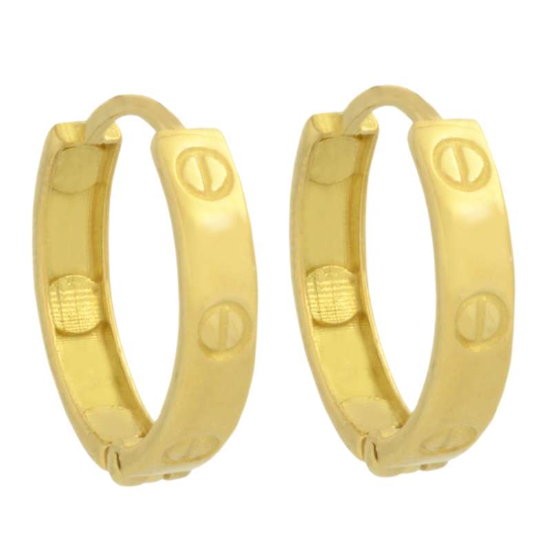 گوشواره طلا 18 عیار زنانه طلای مستجابی مدل حلقه ای کد 670179