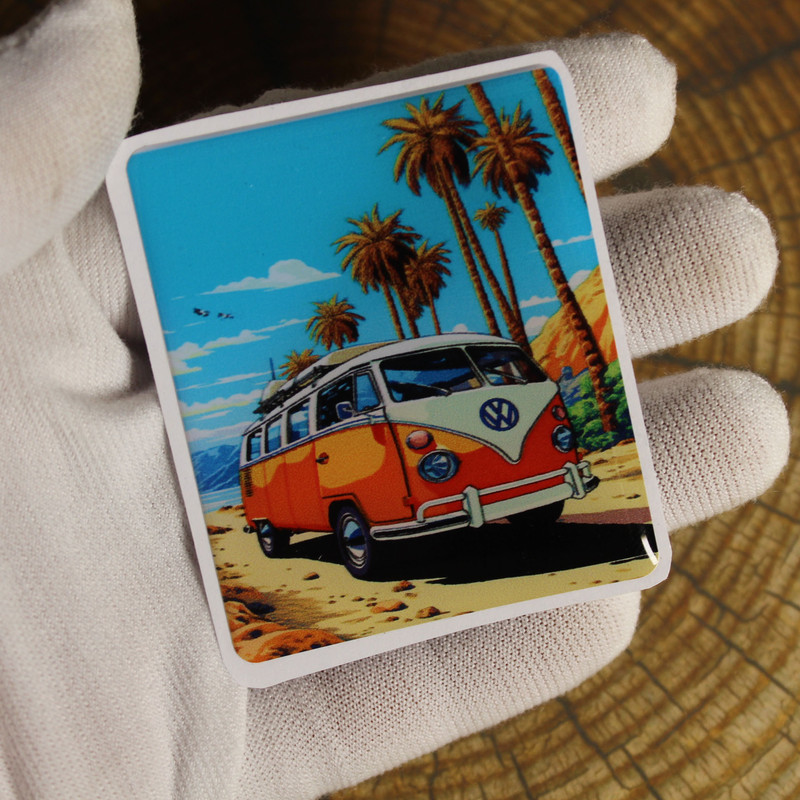 برچسب ژله ای طرح فولکس کد 6*5