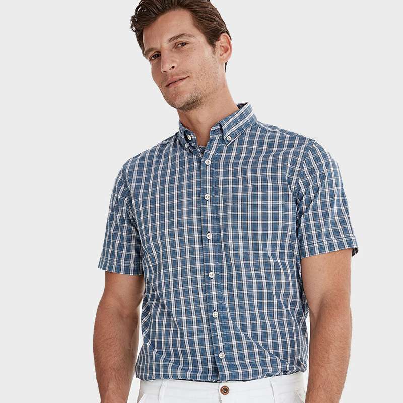پیراهن آستین کوتاه مردانه ال سی وایکیکی مدل چهارخانه P3