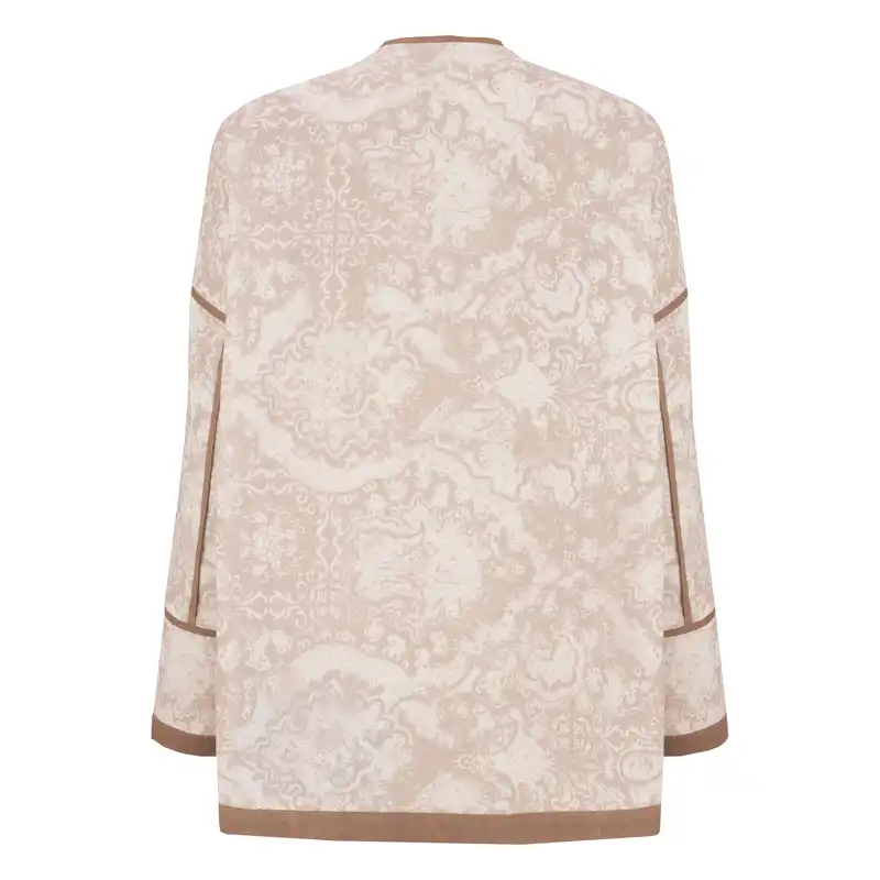 مانتو زنانه سرژه مدل 216627 رنگ کرم