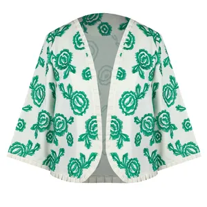 کت رسمی زنانه مدل لینن گل دار کد AK1296