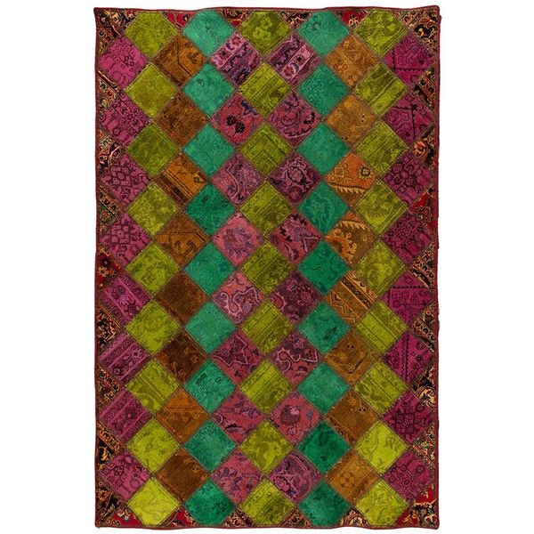 کلاژ فرش دستبافت سه و نیم متری مدل چهل تکه کد FT1107 کلاژ فرش دستبافت سه و نیم متری مدل چهل تکه کد FT1107