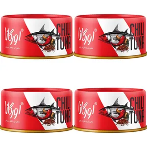 کنسرو ماهی تون فلفلی در روغن آفتابگردان اورگانا - 180 گرم بسته 4 عددی