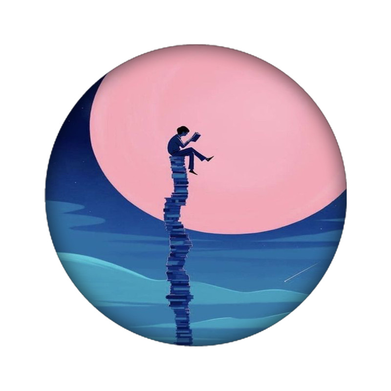 استیکر تزئینی موبایل مدل کتابخوان کد 3923