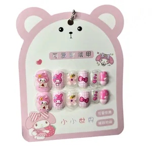 ناخن مصنوعی دست کودک مدل ملودی بسته 12 عددی