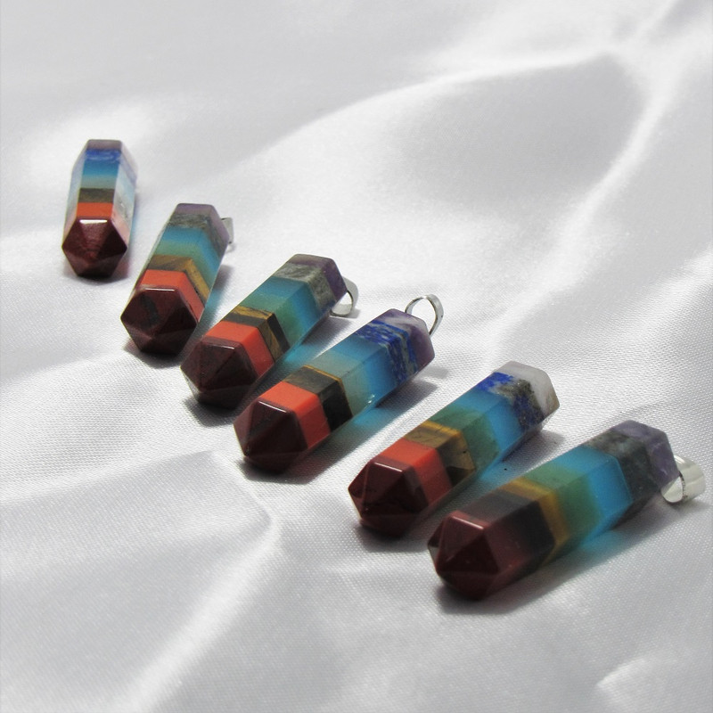 آویز گردنبند مدل منشور هفت چاکرا