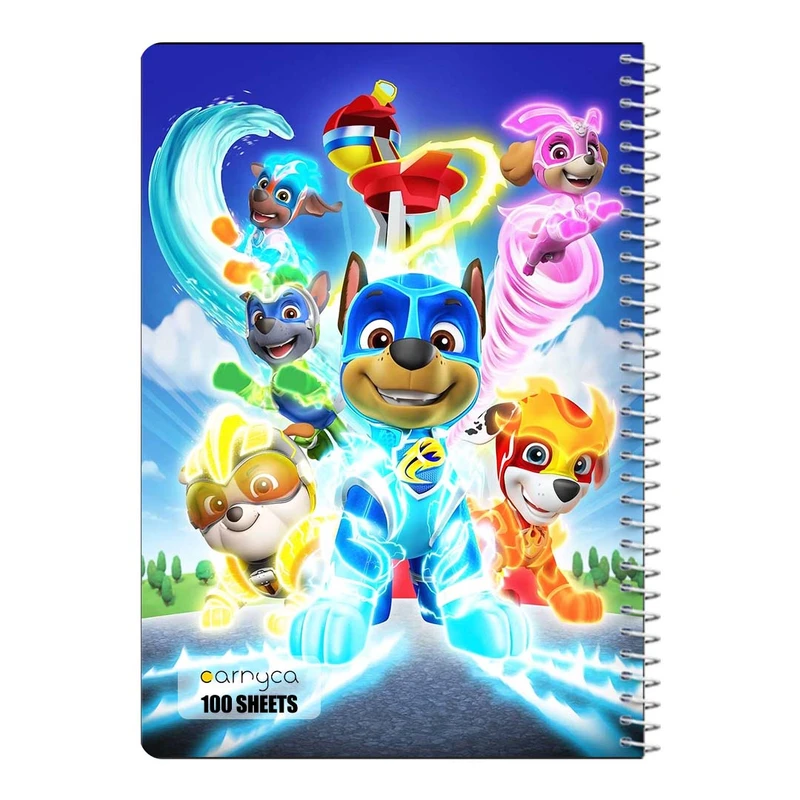 دفتر مشق 100 برگ سیمی کارنیکا طرح سگ های نگهبان paw patrol کد 43767
