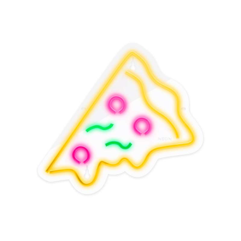 چراغ دیواری نئون دیزاین طرح Pizza-Slice_MLC