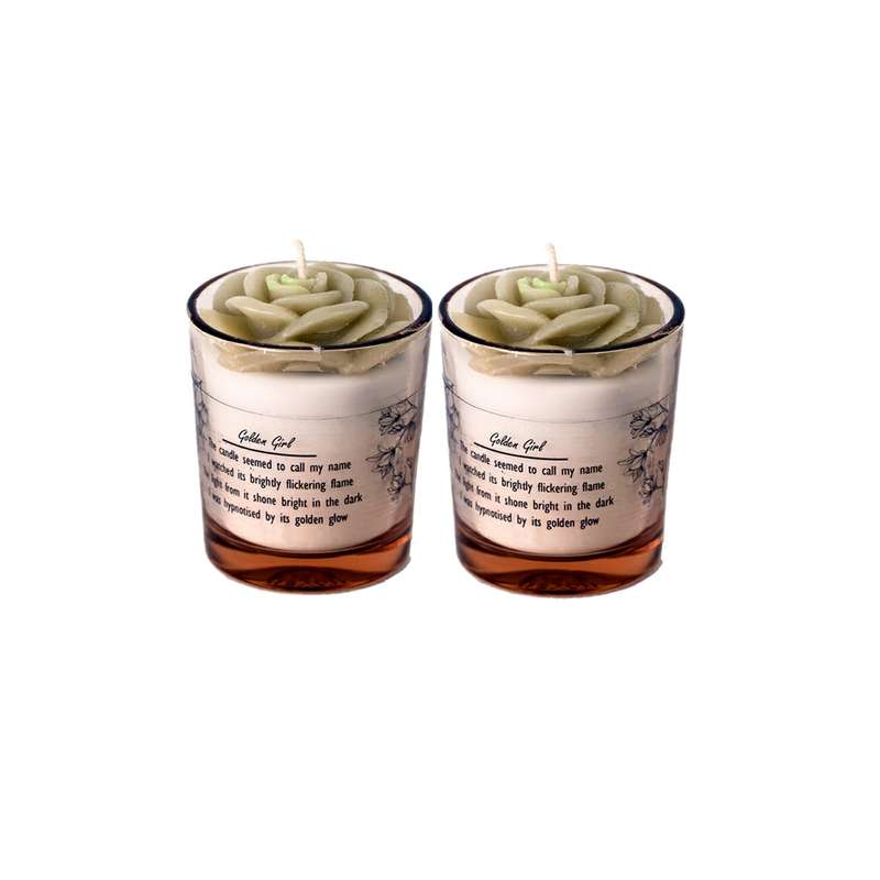 شمع مدل گل مجموعه 2 عددی