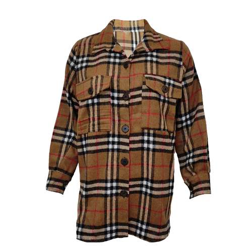 مانتو زنانه مدل پشمی چهارخونه کد565