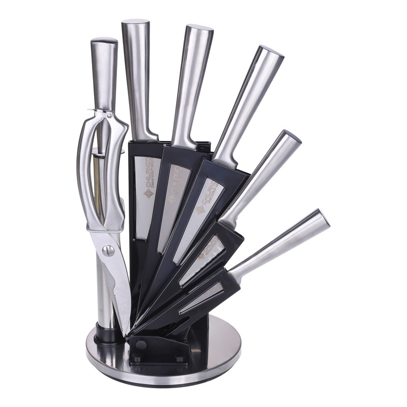 سرویس چاقو آشپزخانه 8 پارچه چیلانکو مدل کلاسیک پایه استیل