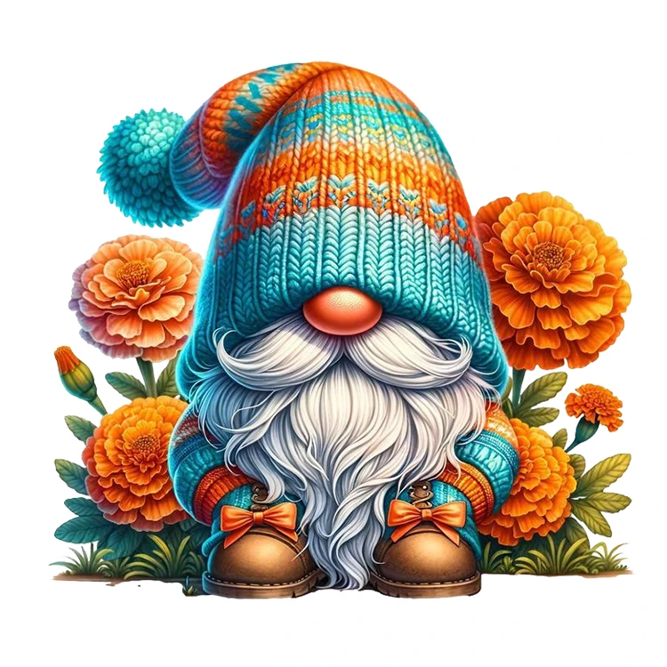 استیکر پارچه و لباس پاد آفرین مدل پاییز طرح عروسکی کدو تنبل آفتابگردان کد S3107