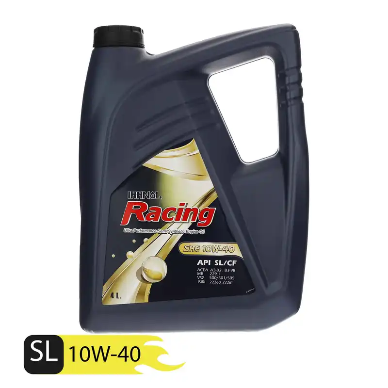 روغن موتور خودرو ایرانول مدل Racing 10W40 حجم 4 لیتر