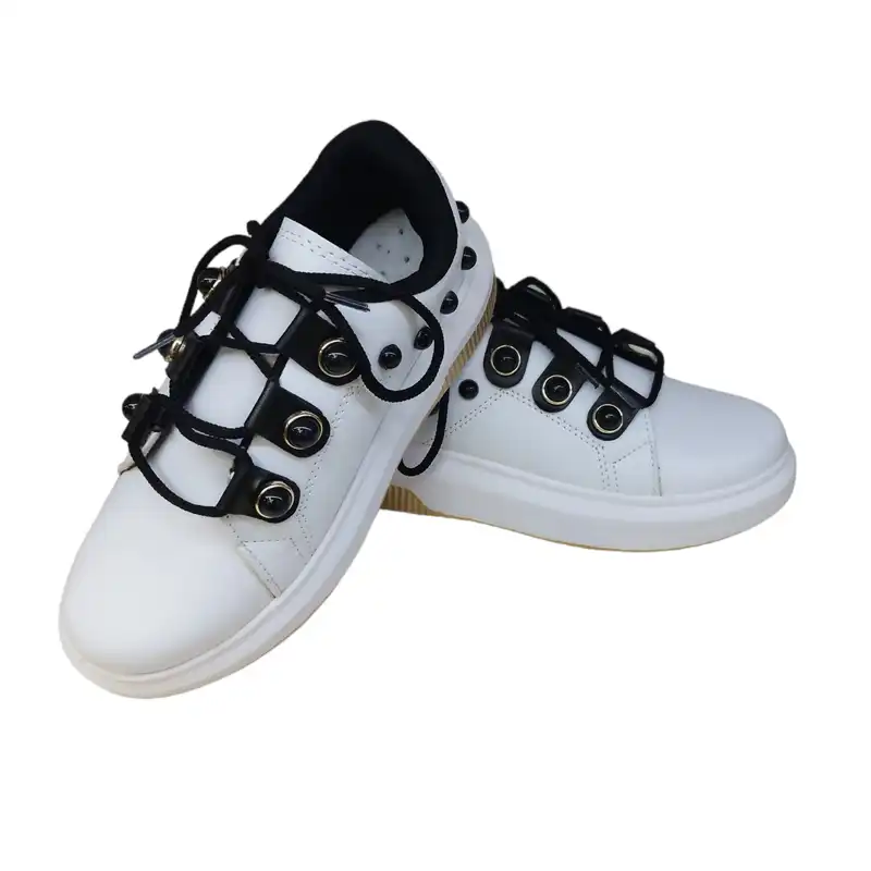 کفش روزمره زنانه مدل مروارید فوم رنگ سفید