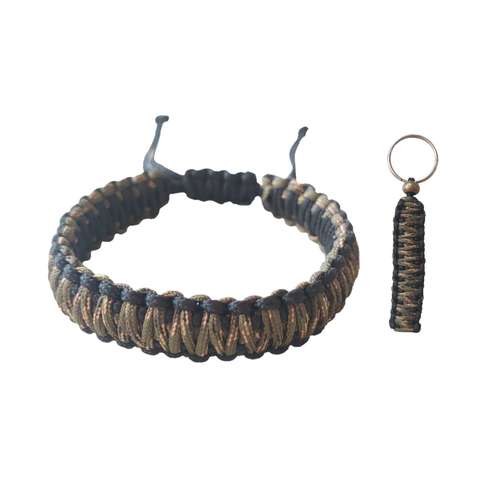 دستبند مردانه مدل بافت به همراه جاکلیدی