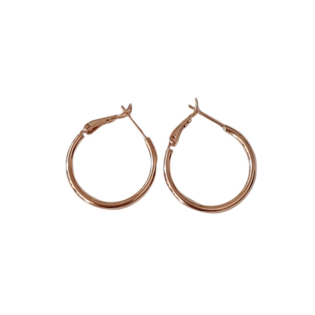 گوشواره زنانه ژوپینگ مدل حلقه ای ساده کد H2 -  - 1
