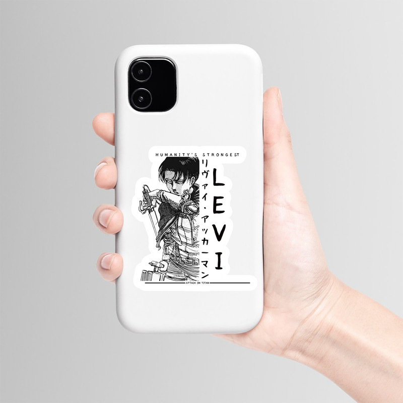 استیکر لپ تاپ و موبایل بووم طرح انیمه Attack On Titan مدل Levi کد MD60